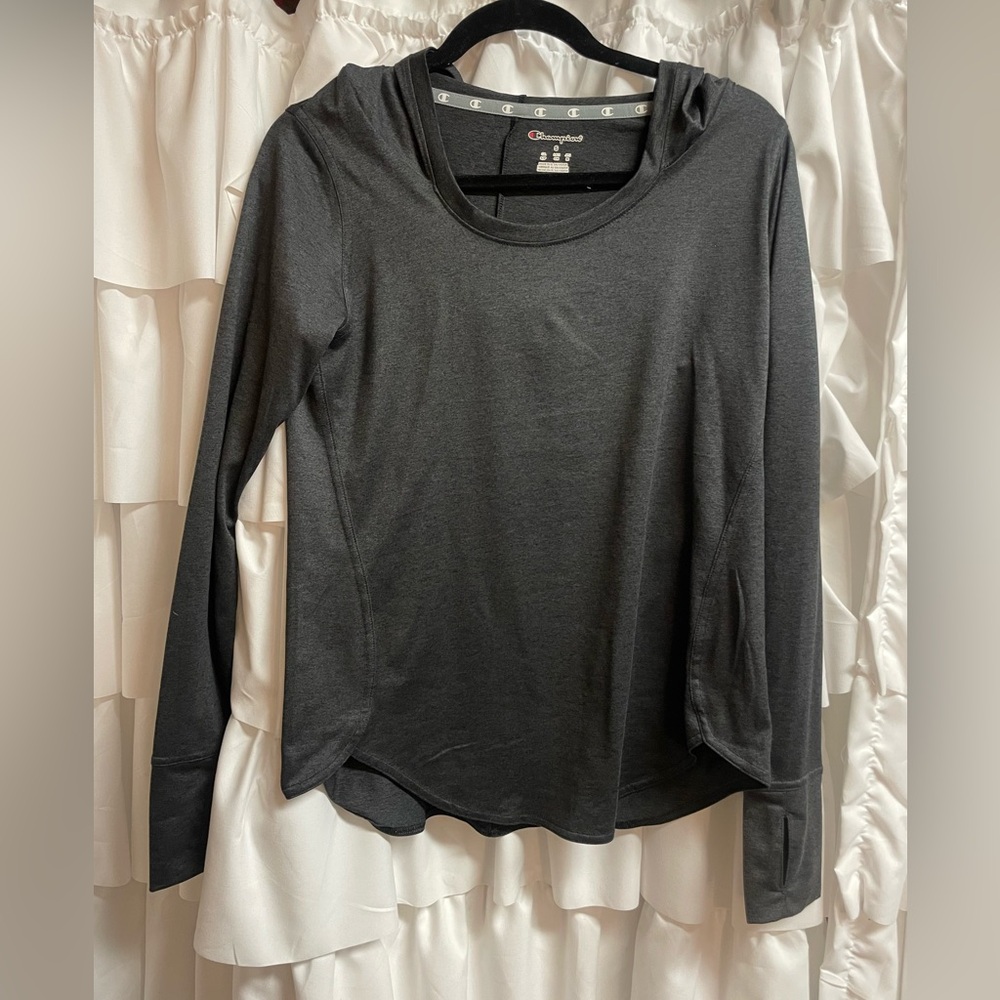 Champion Women's Charcoal Long Sleeve Tee